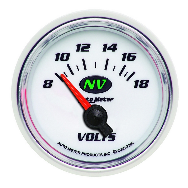 2-1/16" VOLTMETER, 8-18V, NV